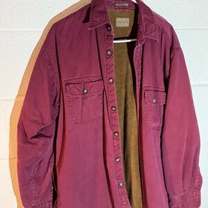 St. John's Bay Men's Maroon Shirt Jacket